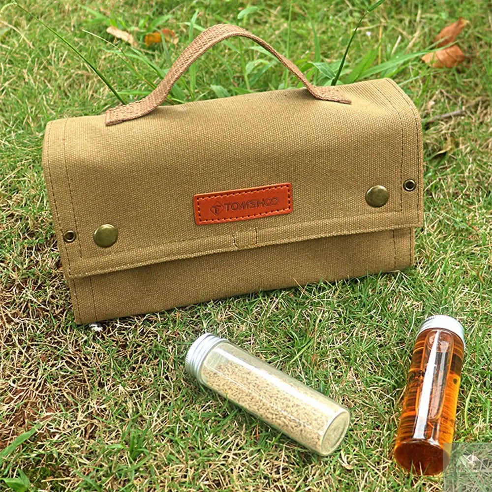 Barbecue Seasoning Storage Bag, Including 10 Bottles, Suitable For Outdoor Camping And Picnics, Seasoning Bottle Storage Bag Beargoods