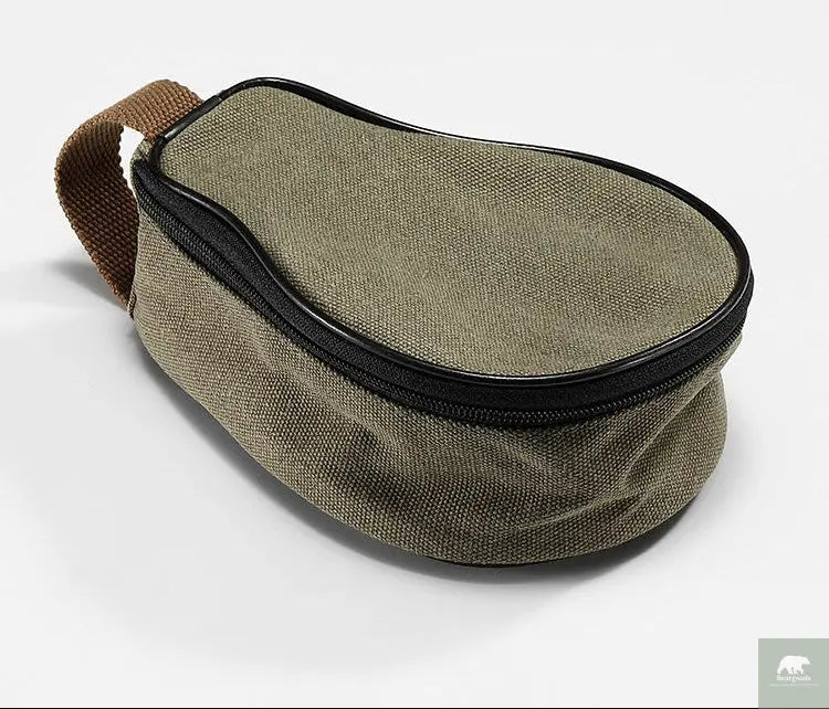 CAMPINGMOON S220-B Canvas Mini Bag 21x15x9cm Outdoor Camping Custom Pear Shape Lunch Food Delivery Food Grade PP Box Beargoods