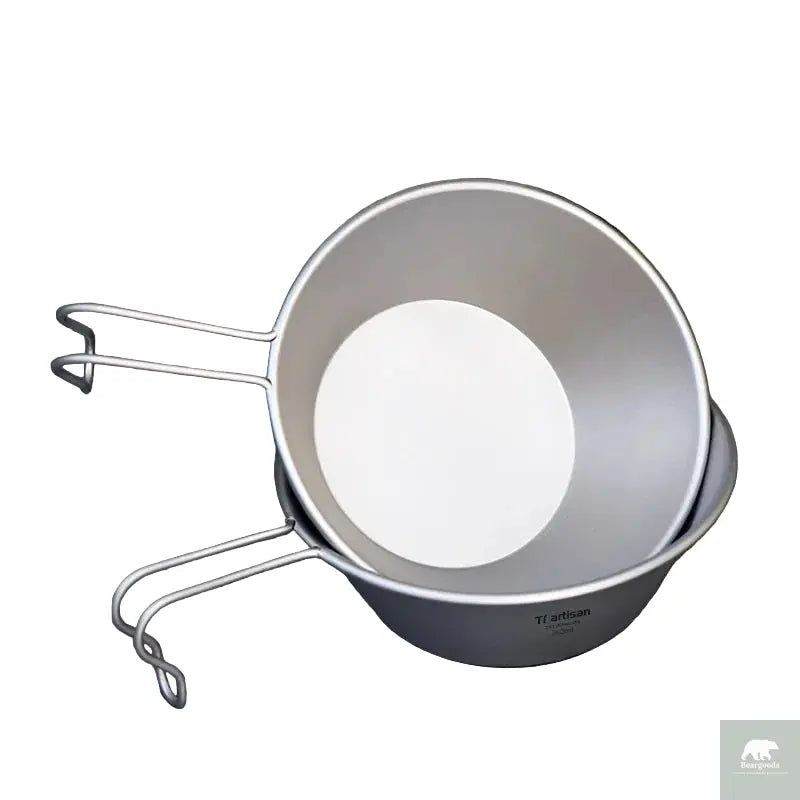 260ml Titanium Camping Sierra Bowl With Fixed Handle Beargoods