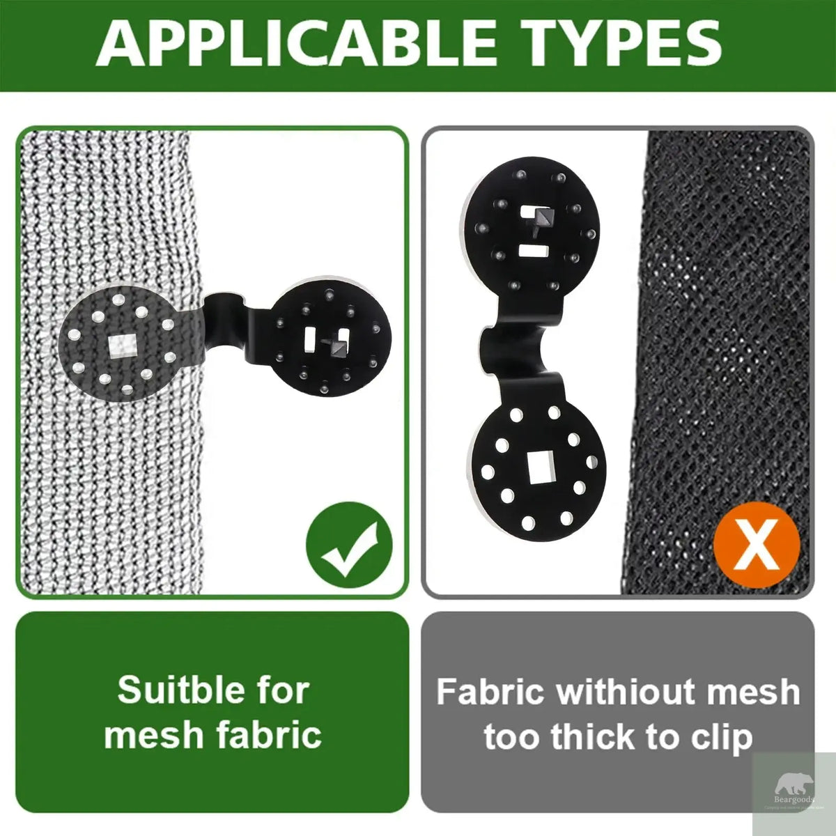 10/20/50100pcs Awning Plastic Clips Outdoor Shade Cloth Net Clip Camping Garden Tool Buildings Fence Net Fix Clamp Awning Hook Beargoods