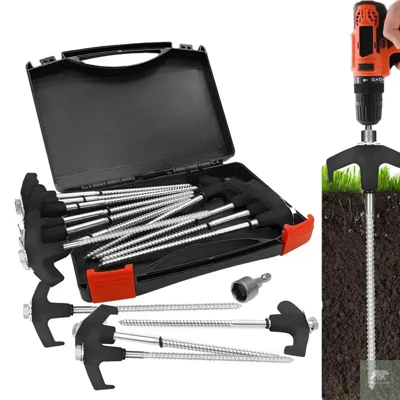 Screw in Tent Stakes 15pcs Beargoods