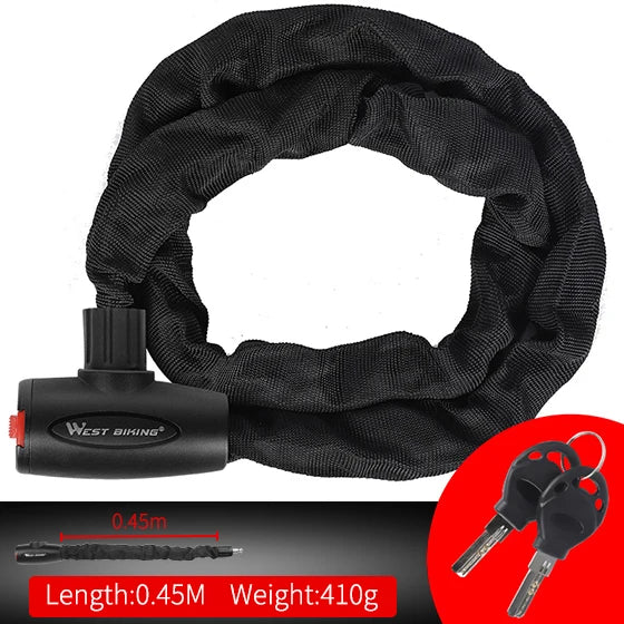 Bicycle Anti-Theft Chain Lock with 2 Keys Beargoods