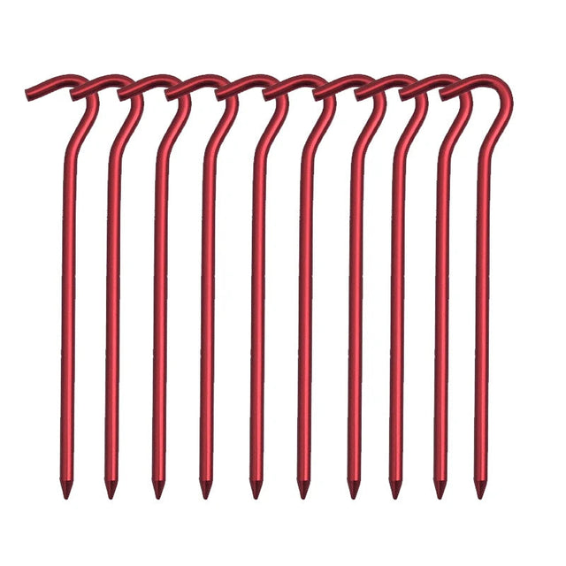 Aluminium Alloy Tent Pegs With Hooks 10pcs Beargoods