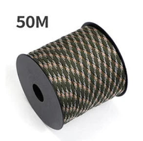 50 M 1 Roll4 Mm 7 Stand Cores Paracord for Survival Parachute Cord Lanyard Camping Climbing Camping Rope Hiking Clothesline Beargoods