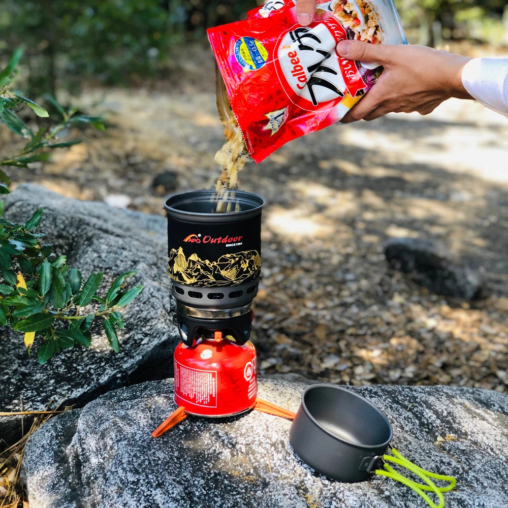 Camping Cookware Bowl Pot Pan Tableware Combination Gas Cooking System Beargoods