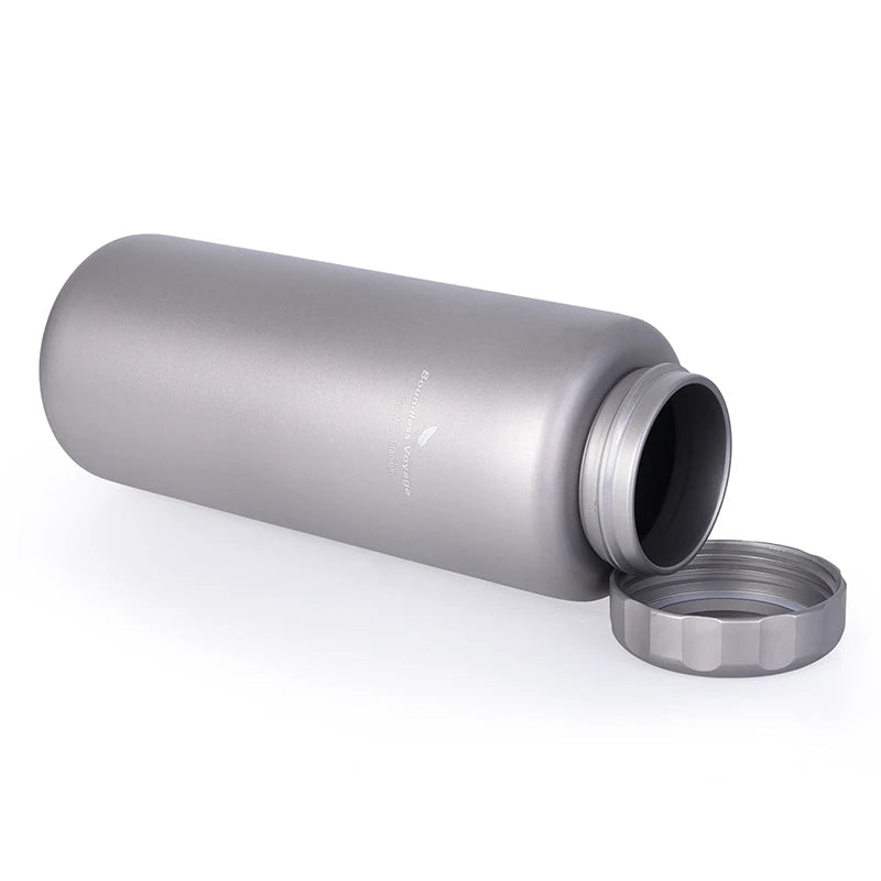 Boundless Voyage Titanium Water Bottle 1050ml Camping Canteen Cycling Sport Drinking Bottle Metal Big Capacity Leak-Proof Flask Beargoods