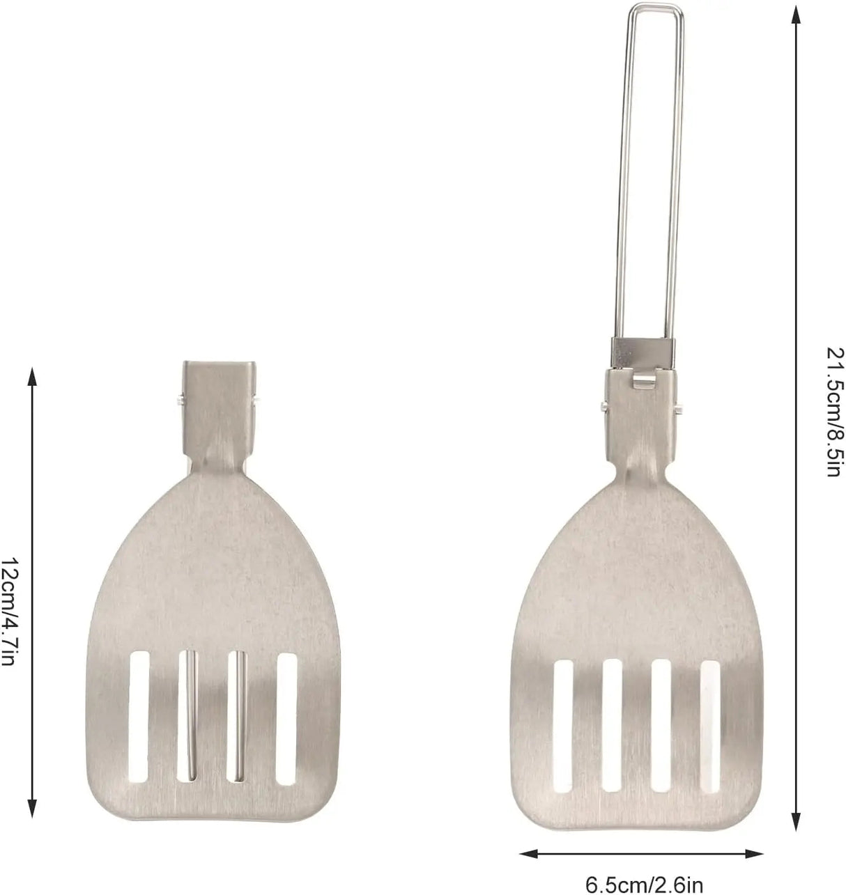 Folding Spatula Spoon Shovel Food Turner Portable 304 StainlessSteel Outdoor Camping BBQ Cooking Tableware Picnic Supplies Beargoods