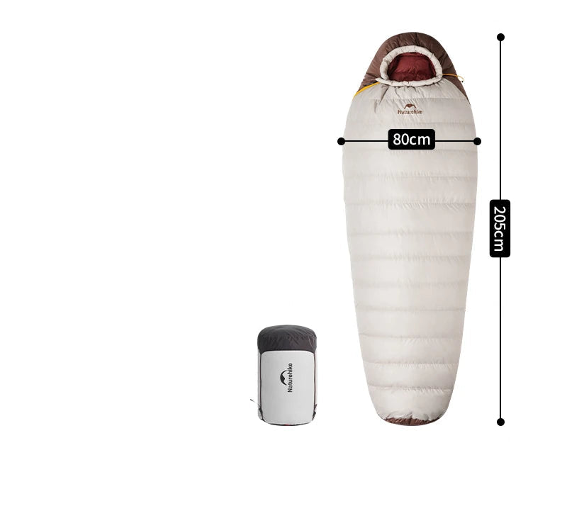 Naturehike Snowbird Camping Duck Down Sleeping Bag Adult Mummy Down Warm Sleeping Bag Ultralight Camping Quilt Sleeping Bags Beargoods