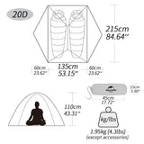 2 Person Ultralight Waterproof Camping Tent - Beargoods