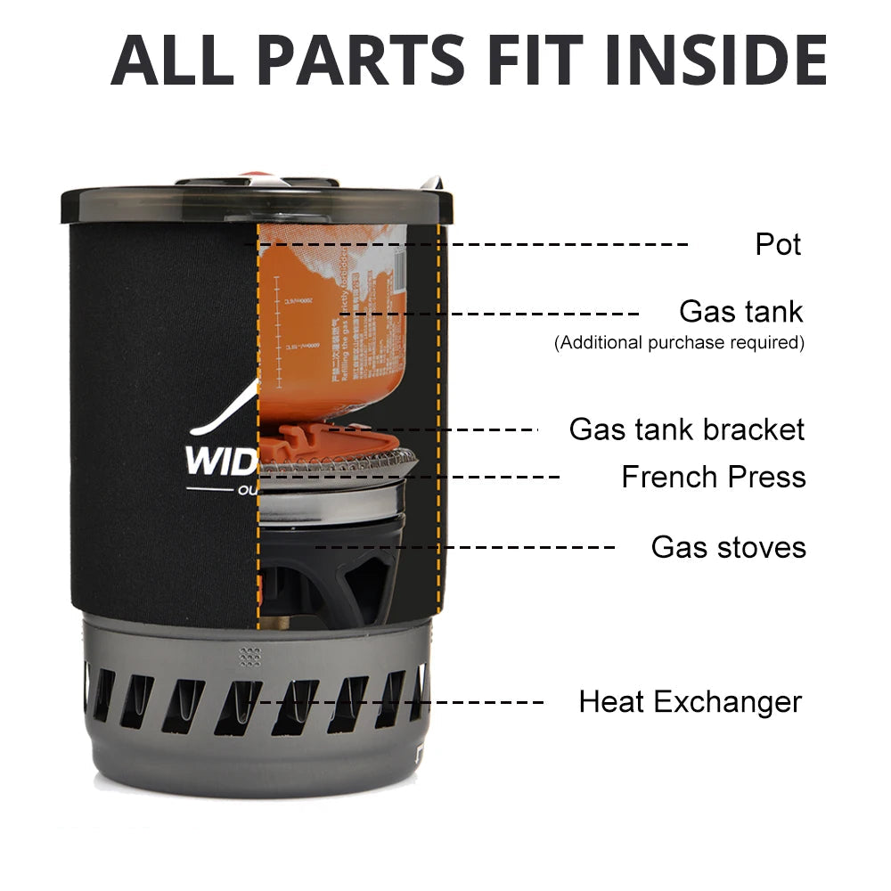 Camping Cooking System with Heat Exchanger Beargoods