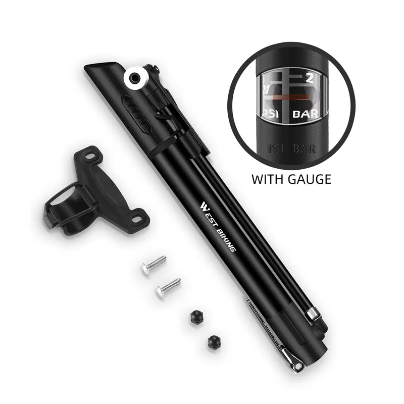 120 PSI Bicycle Pump with Gauge Beargoods