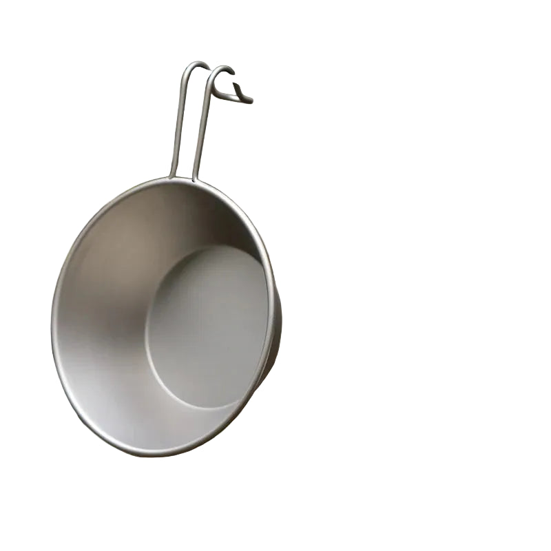 260ml Titanium Camping Sierra Bowl With Fixed Handle Beargoods