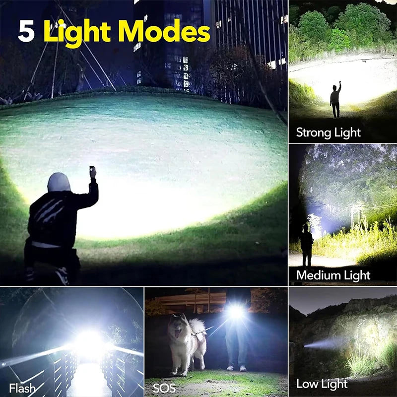 High Power Rechargeable LED Tactical Flashlight Beargoods