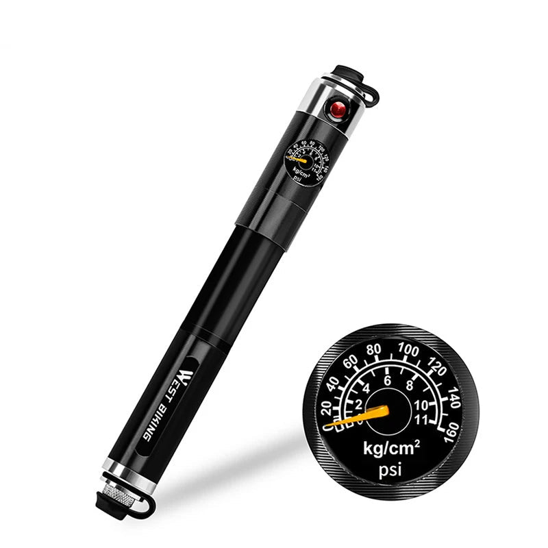 High Pressure Bicycle Pump with Pressure Gauge Beargoods