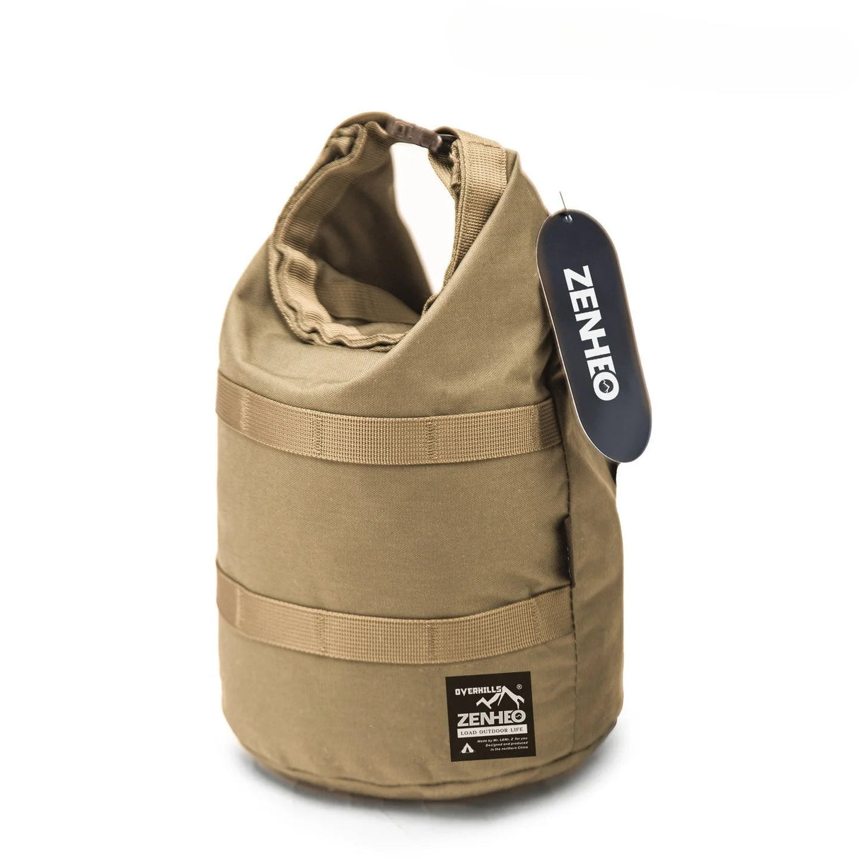 500D Nylon Round Bottom Roll Top Storage Bag Outdoor Camping Cookware Pot Carrier Picnic Lunch Box Organizer Hiking Gear Pouch Beargoods