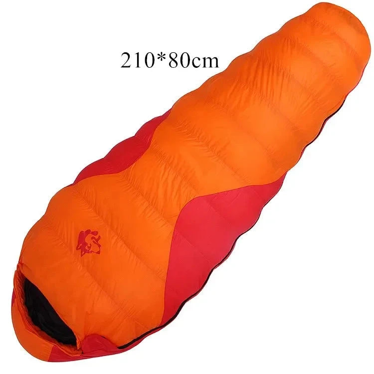 JUNGLE KING CY660 4 Seasons 3 Kinds of Thickness Camping Travel Hiking White Duck Down Feather Filled Mummy Down Sleeping Bags Beargoods