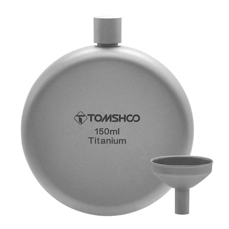 150ml/180ml Titanium Flask with Funnel Camping Hiking Backpacking Travel Picnic Beargoods