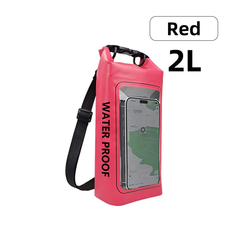2L/5L PVC Swimming Waterproof Bag,Mobile Phone Waterproof Dry Bag for Trekking Drifting Rafting Surfing Boating Storage Bag Beargoods