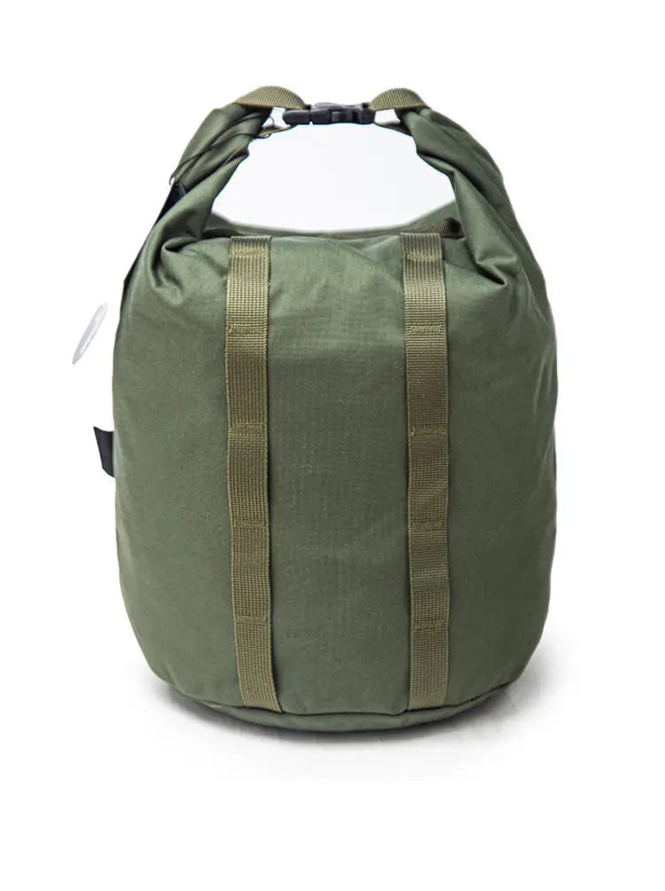 500D Nylon Round Bottom Roll Top Storage Bag Outdoor Camping Cookware Pot Carrier Picnic Lunch Box Organizer Hiking Gear Pouch Beargoods