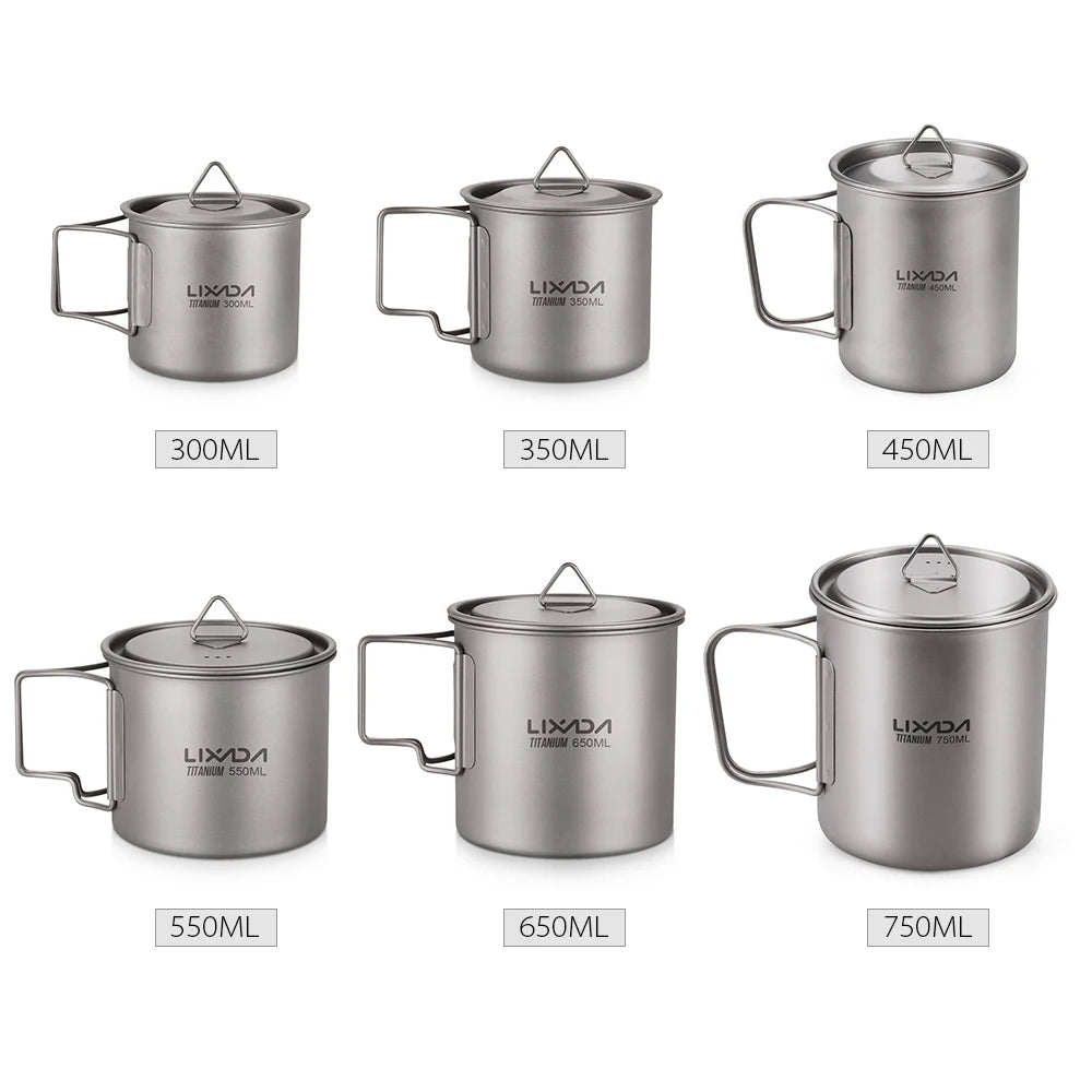 300ML/450ML/550ML/650ML/750ML Ultralight Titanium Cup Beargoods