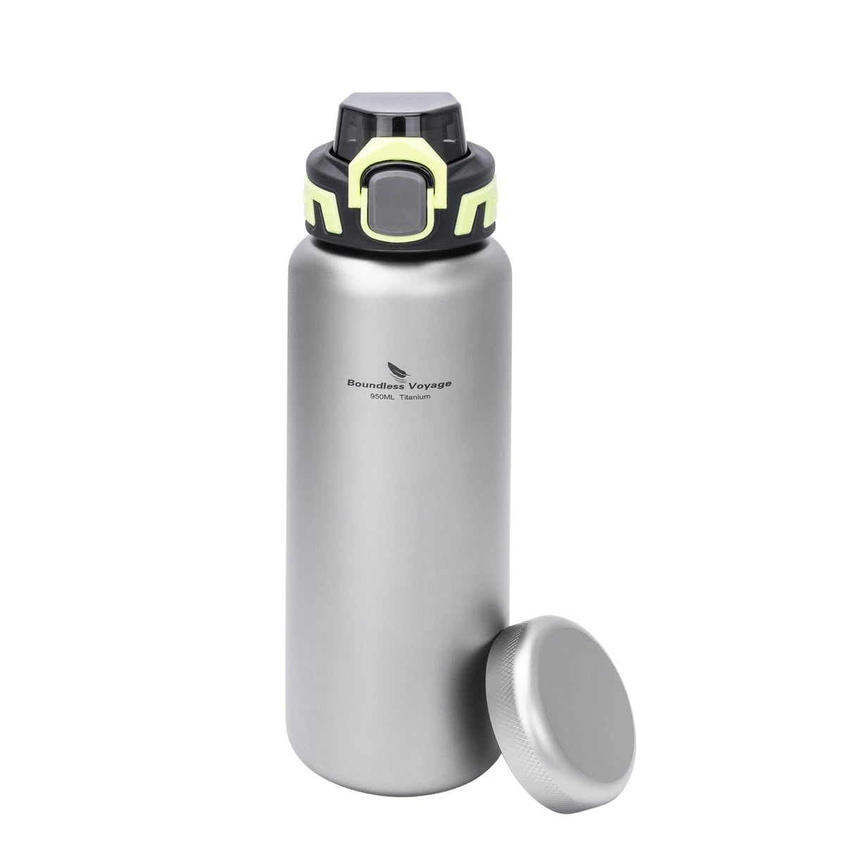 Boundless Voyage Titanium Water Bottle 0.95L Wide Mouth & Leakproof Flask Single Layer Canteen for Backpacking Travel Camp 3018D Beargoods