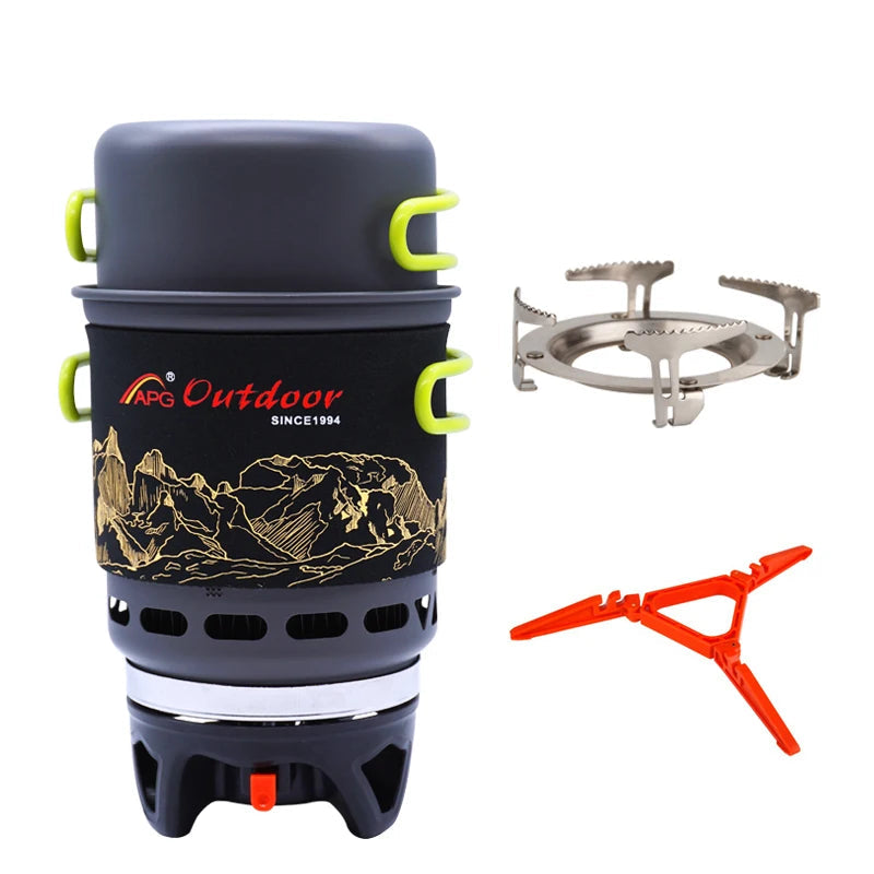 Camping Cookware Bowl Pot Pan Tableware Combination Gas Cooking System Beargoods