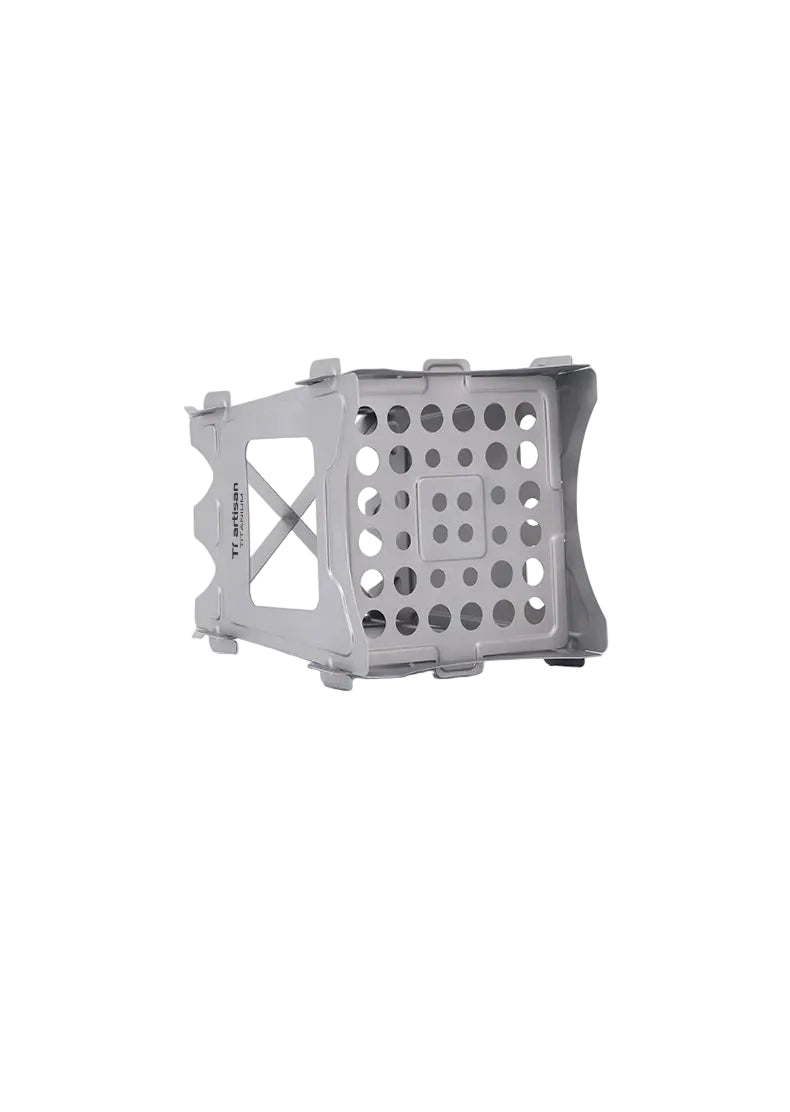Tiartisan Titanium Outdoor Foldable Wood Stove Hiking Picnic Ultralight Portable Fire Burner Stove Multi-purpose Camping gear Beargoods