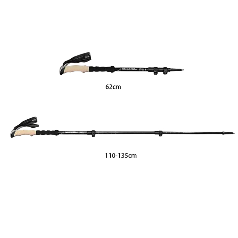 2PCS Trekking Poles Walking Sticks Alpenstock Telescopic Ultralight Premium Adjustable with Quick Lock Hiking Cane Beargoods