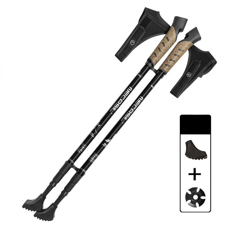 2PCS Nordic Walking Poles Telescopic Aluminium Alloy Beargoods