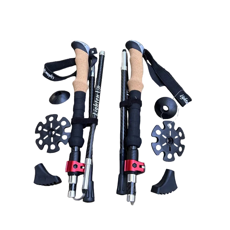 2Pcs Carbon Fibre/Aluminium Alloy Trekking Poles Beargoods