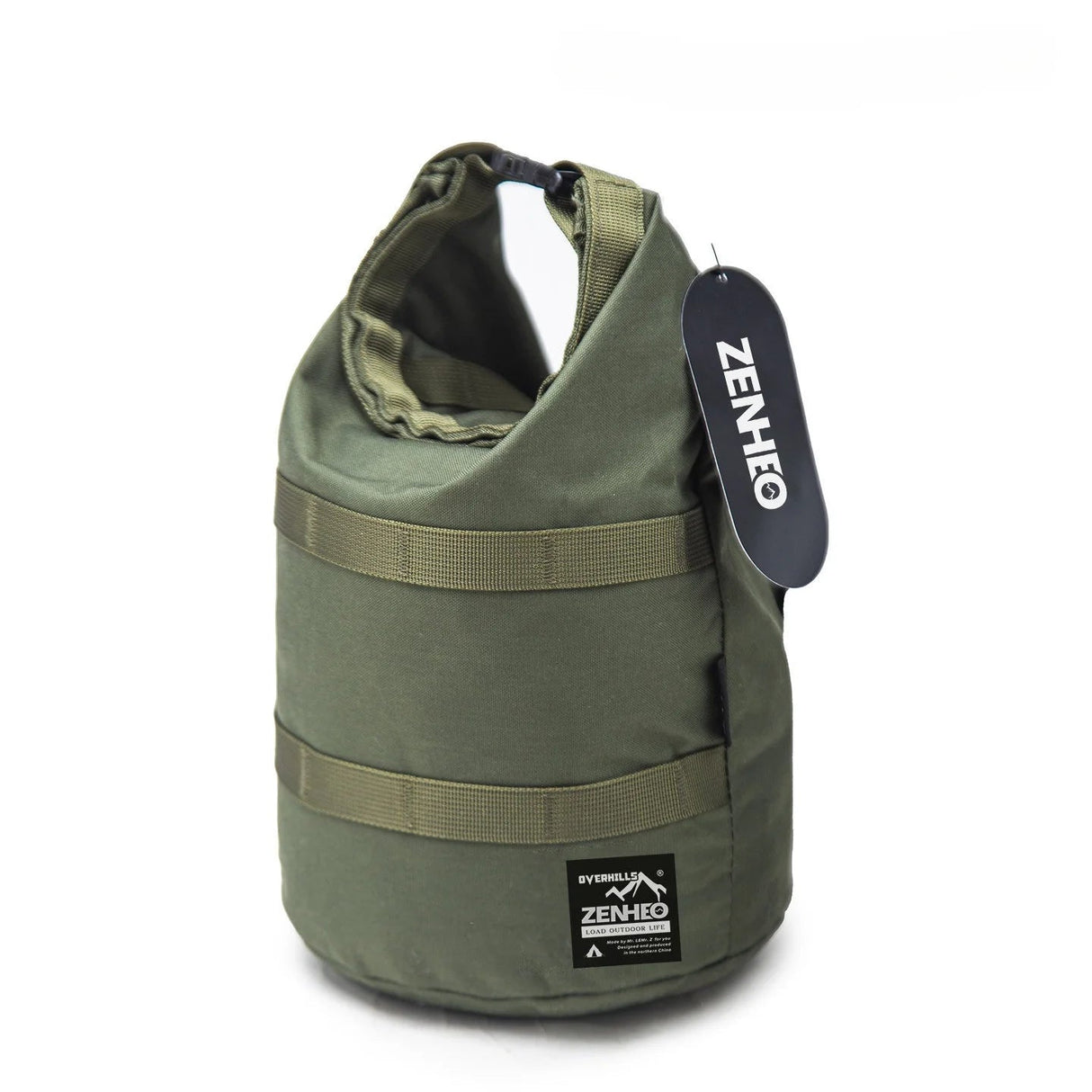 500D Nylon Round Bottom Roll Top Storage Bag Outdoor Camping Cookware Pot Carrier Picnic Lunch Box Organizer Hiking Gear Pouch Beargoods