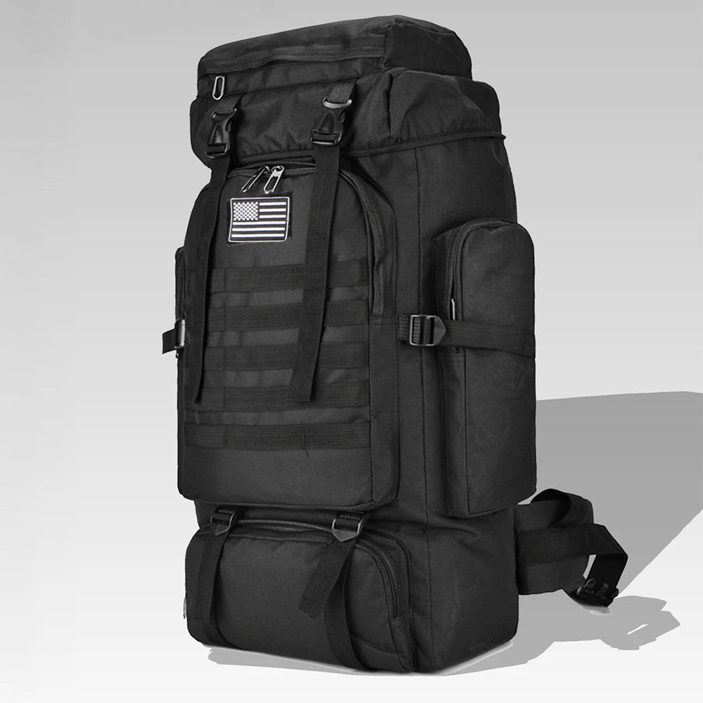 80L/100L Mountaineering Bag Climb Bag Tactical Backpacks Large Backpack Outdoors Hiking Camping Travel Bags Beargoods