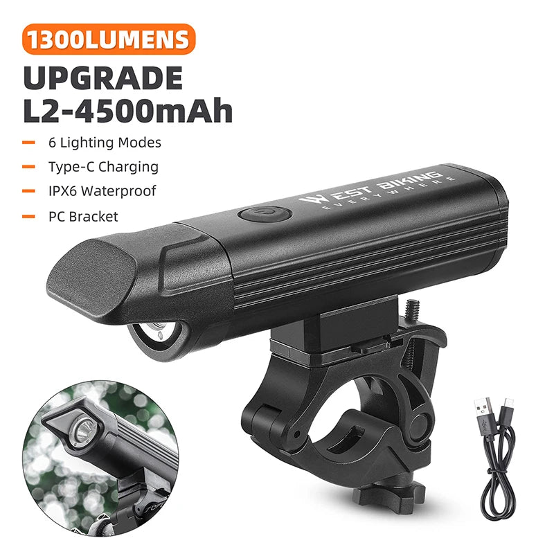 Rechargeable Bicycle Headlight Beargoods