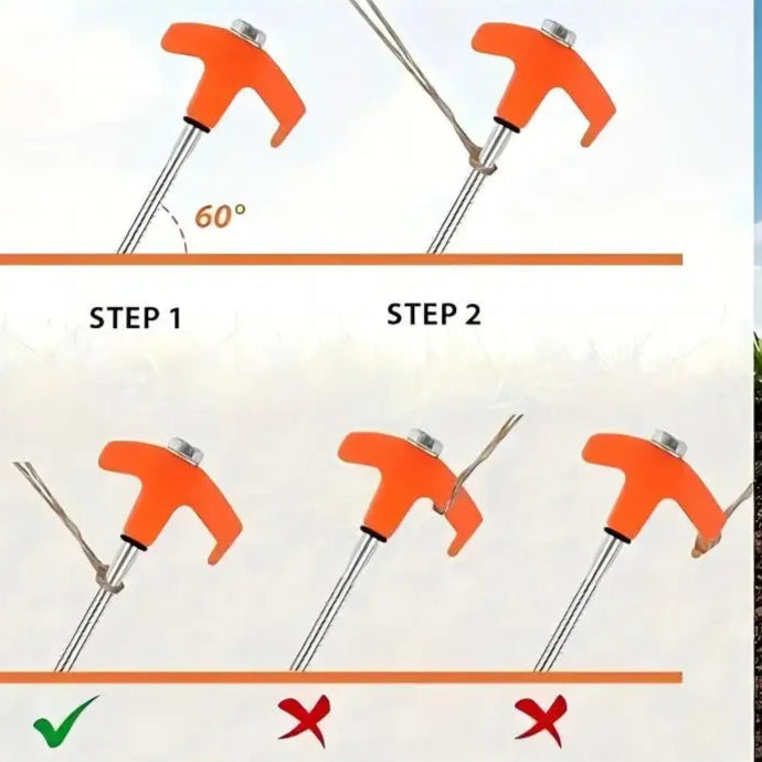 4pcs Heavy Duty Tent Stakes Beargoods
