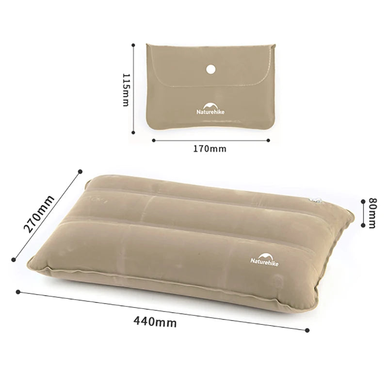 Naturehike Square Inflatable Pillow Outdoor Camping Hiking Ultralight Travel Portable Airplane Folding Pillows Soft Comfortable Beargoods