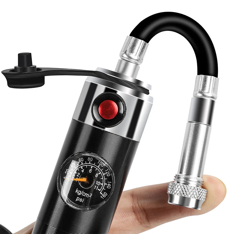 High Pressure Bicycle Pump with Pressure Gauge Beargoods
