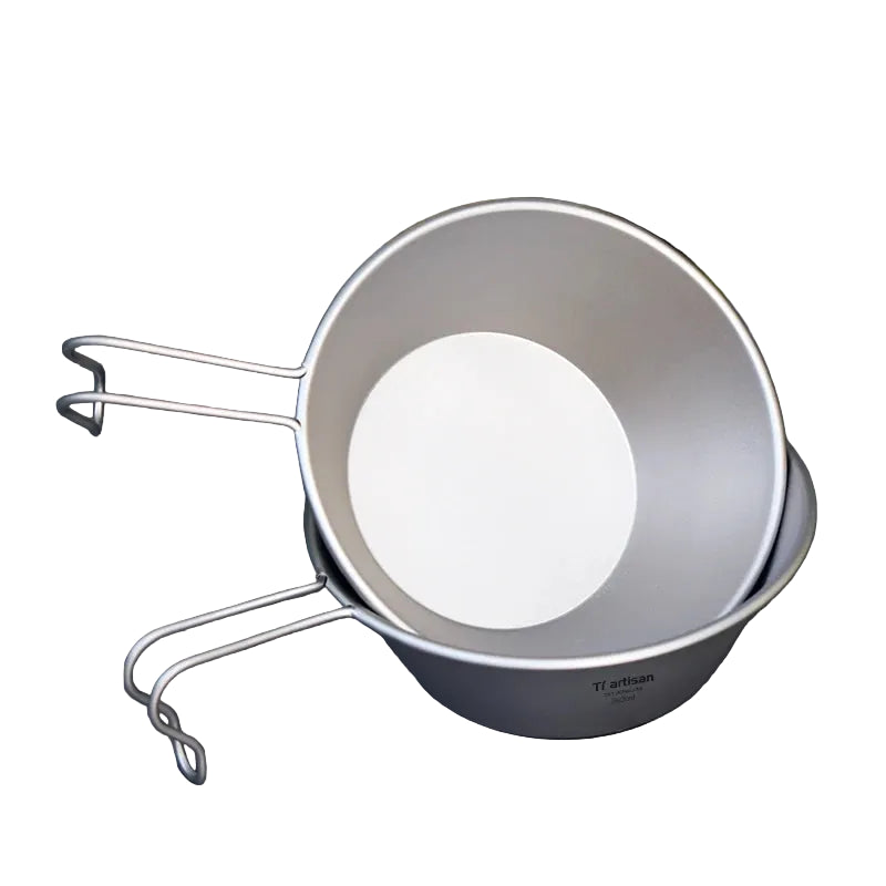 260ml Titanium Camping Sierra Bowl With Fixed Handle Beargoods