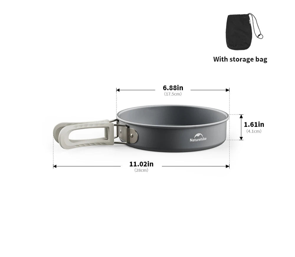 Camping Cookware Kit Frying Pan Portable Kettle Foldable Beargoods