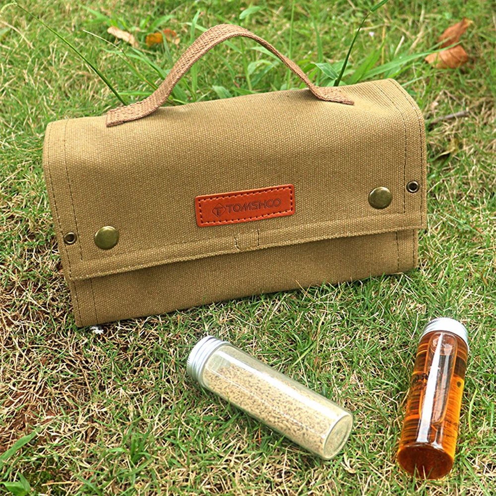 Barbecue Seasoning Storage Bag, Including 10 Bottles, Suitable For Outdoor Camping And Picnics, Seasoning Bottle Storage Bag Beargoods