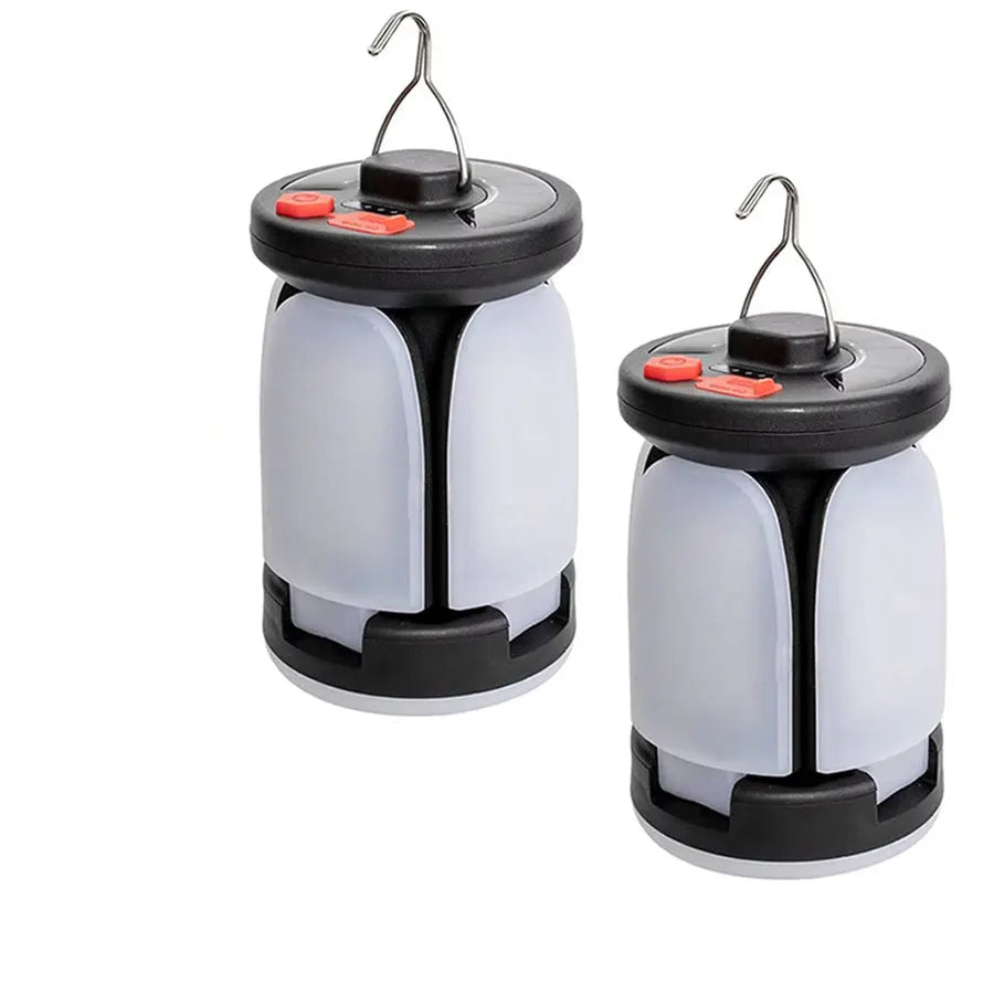Ultra-Bright Rechargeable LED Camping Lantern Solar Portable Lanterns With Power Bank Hands-Free Emergency Lamp Hiking/Fishing Beargoods