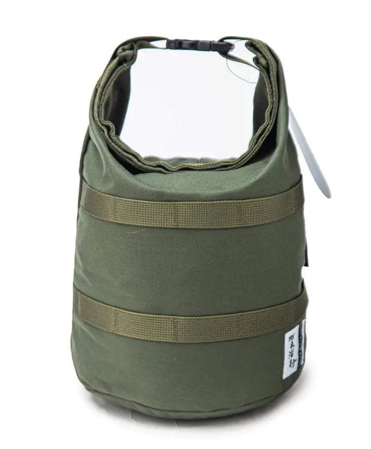 500D Nylon Round Bottom Roll Top Storage Bag Outdoor Camping Cookware Pot Carrier Picnic Lunch Box Organizer Hiking Gear Pouch Beargoods