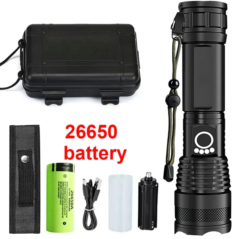 High Power Rechargeable LED Tactical Flashlight Beargoods