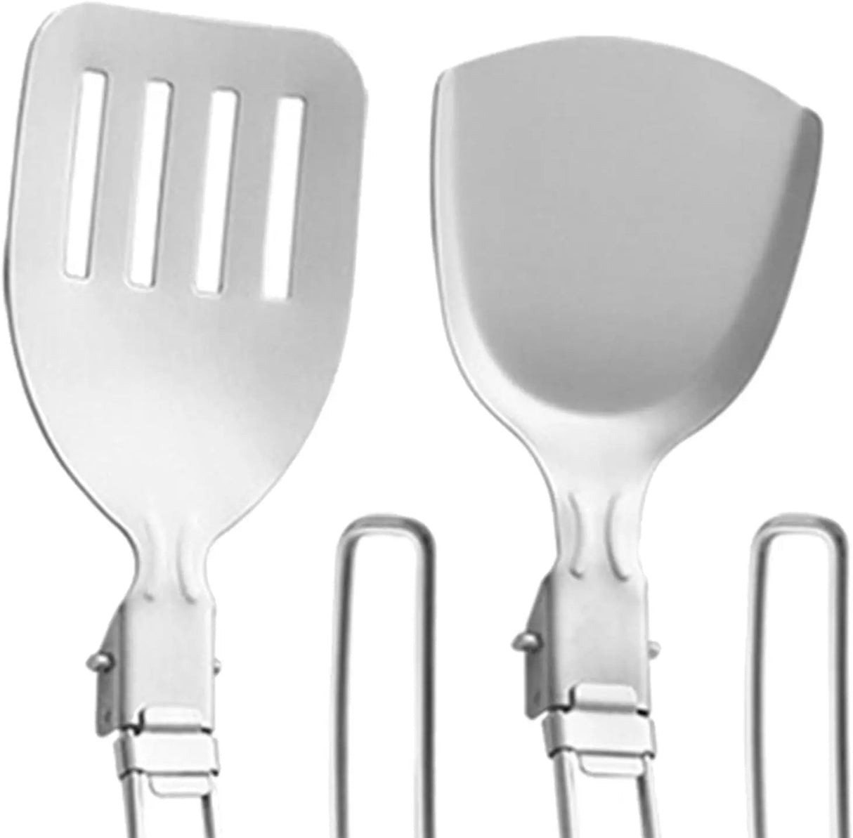 Folding Spatula Spoon Shovel Food Turner Portable 304 StainlessSteel Outdoor Camping BBQ Cooking Tableware Picnic Supplies Beargoods