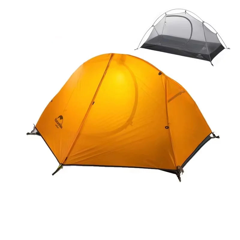 Naturehike Cycling Tent 1 Person Ultralight Backpacking Tent Double Layer Fishing Beach Tent Outdoor Travel Hiking Camping Tent Beargoods