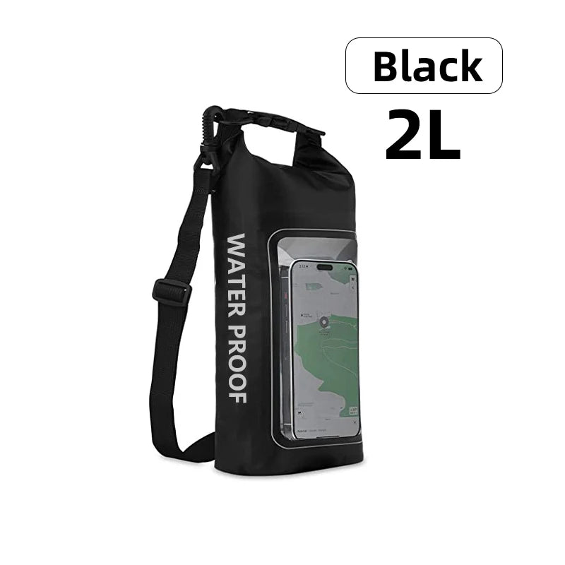 2L/5L PVC Swimming Waterproof Bag,Mobile Phone Waterproof Dry Bag for Trekking Drifting Rafting Surfing Boating Storage Bag Beargoods