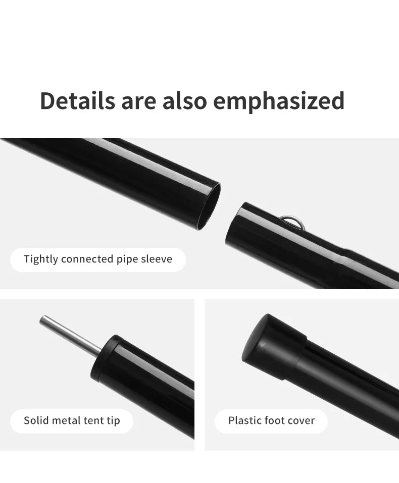 Naturehike Canopy Poles 2pcs High Strength Reinforced Multi-Purpose Support Pole Outdoor Camping Tents Porch General Steel Pipe Beargoods
