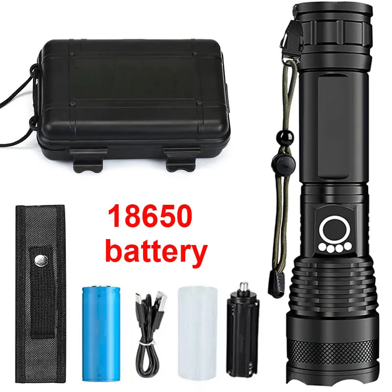 High Power Rechargeable LED Tactical Flashlight Beargoods