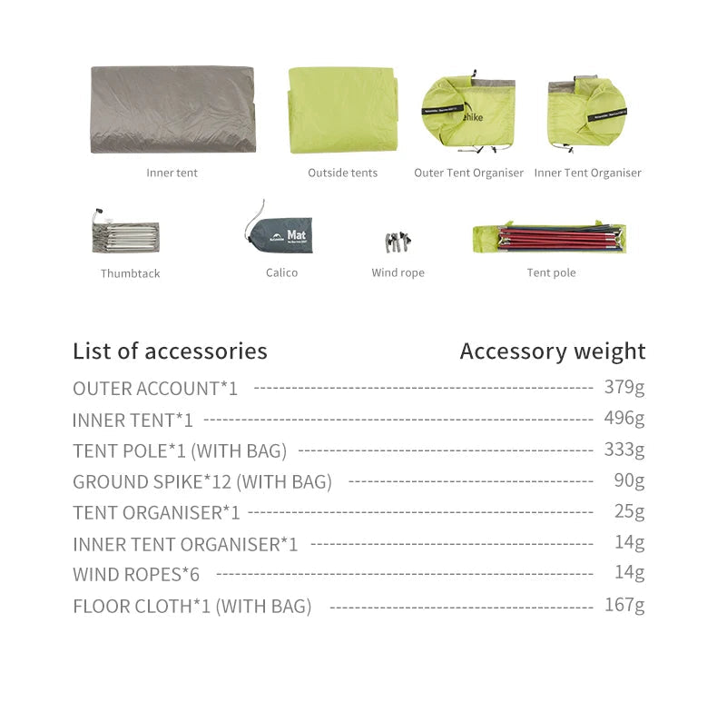 Naturehike Star River EXT Hiking Tent 2 People Ultralight Waterproof Tents Outdoor Camping Portable Lightweight Sun Shelter Beargoods
