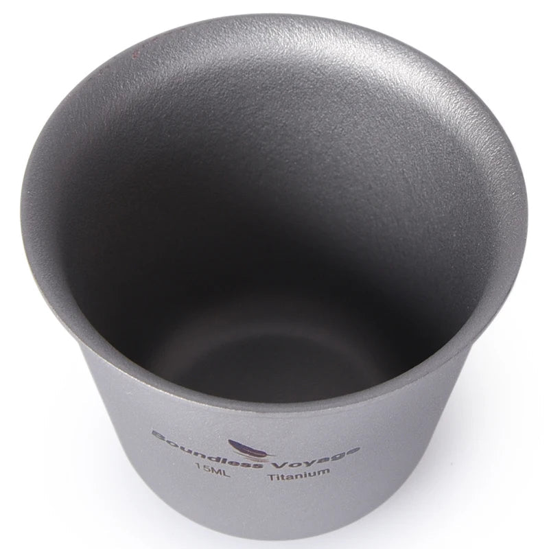 Boundless Voyage 3pcs Titanium Cup Set Mini Wine Glasses for Outdoor Camping Picnic Drinkware Tea Sake Mugs Party Flask Flagon Beargoods