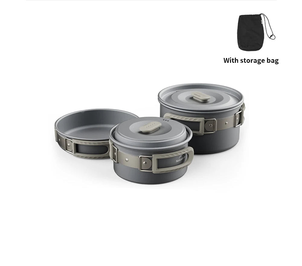 Camping Cookware Kit Frying Pan Portable Kettle Foldable Beargoods